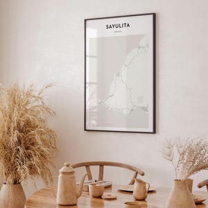 Sayulita Map Poster, Sayulita Map Print, Sayulita Travel Wall Art, Sayulita Personalized Map ...