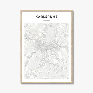 Karlsruhe Map Poster, Karlsruhe Map Print, Karlsruhe Travel Wall Art, Karlsruhe Personalized Map, Germany