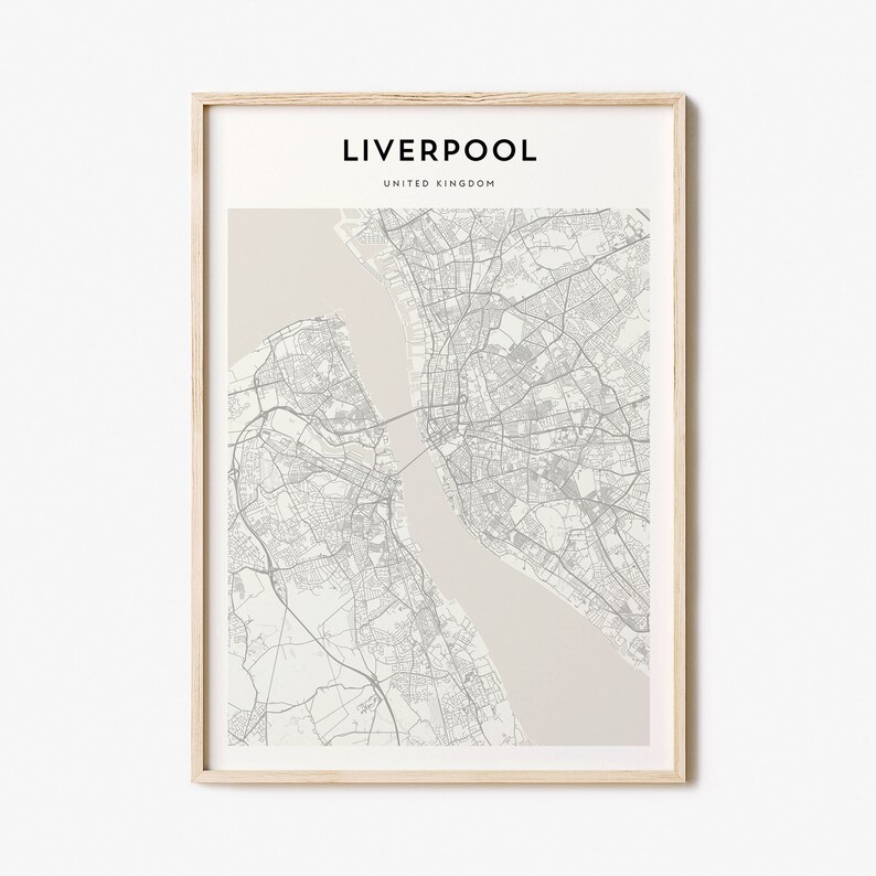 Liverpool Map Poster Liverpool Map Print Liverpool - Etsy