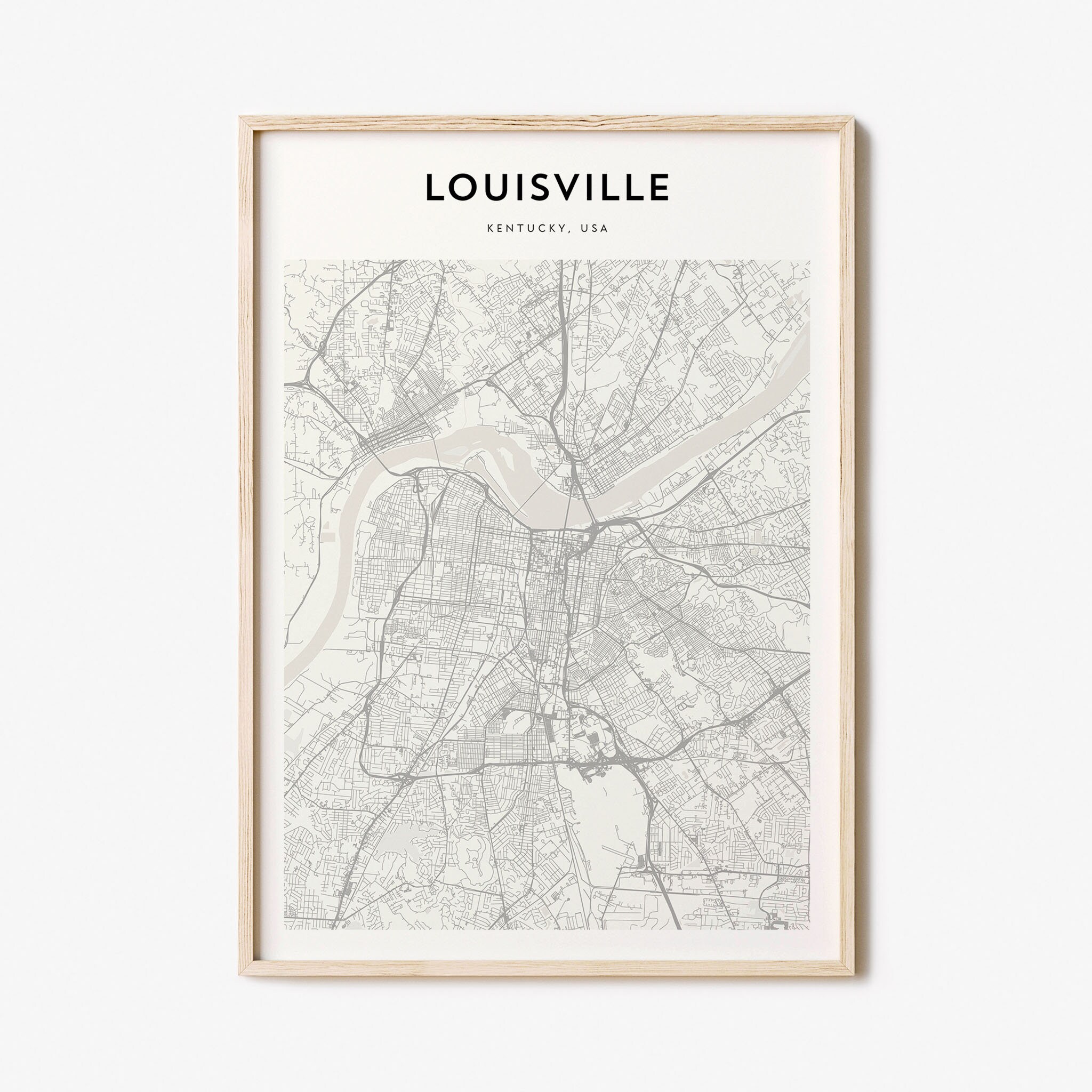 Louisville Map Keychain