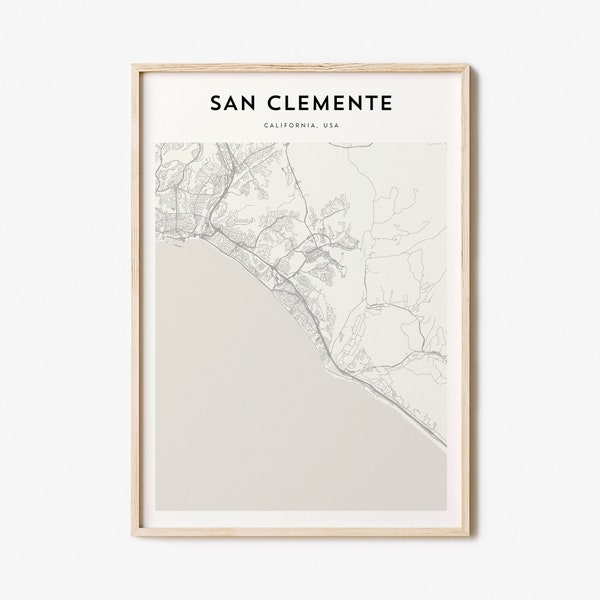 San Clemente Map Poster, San Clemente Map Print, San Clemente Personalized Map Art, San Clemente Wall Art, Travel Poster, Travel Gift