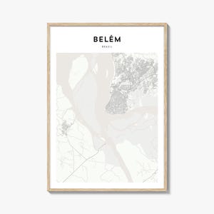 Belem Karte Poster, Belem Karte Druck, Belem Reisewandkunst, Belem personalisierte Karte, Brasilien