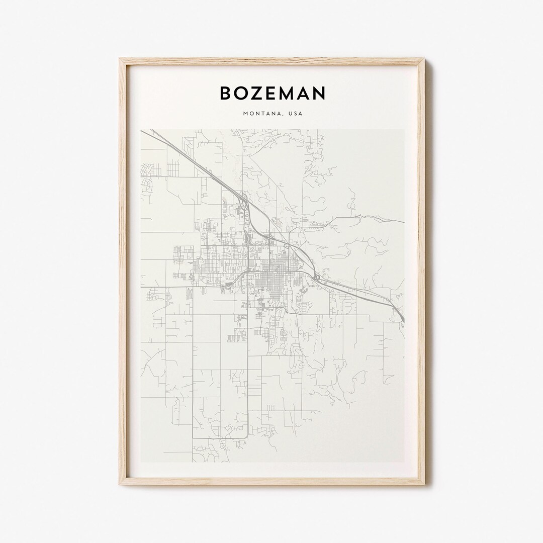 Bozeman Map Poster, Bozeman Map Print, Bozeman Personalized Map Art