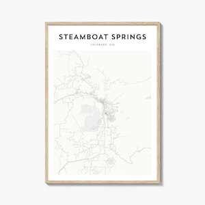 Steamboat Springs Map Poster, Steamboat Springs Map Print, Steamboat Springs Travel Wall Art, Steamboat Springs Personalized Map, Colorado