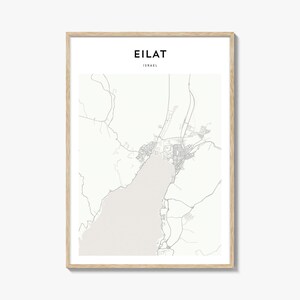 Eilat Map Poster, Eilat Map Print, Eilat Travel Wall Art, Eilat Personalized Map, Israel