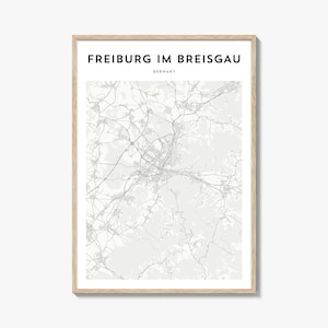 Freiburg im Breisgau Map Poster, Freiburg im Breisgau Map Print, Freiburg im Breisgau Travel Wall Art, Freiburg Personalized Map, Germany