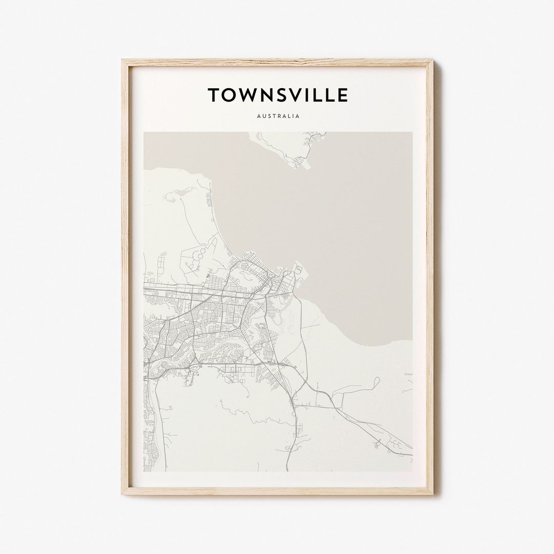 Townsville Map Poster, Townsville Map Print, Townsville Personalized