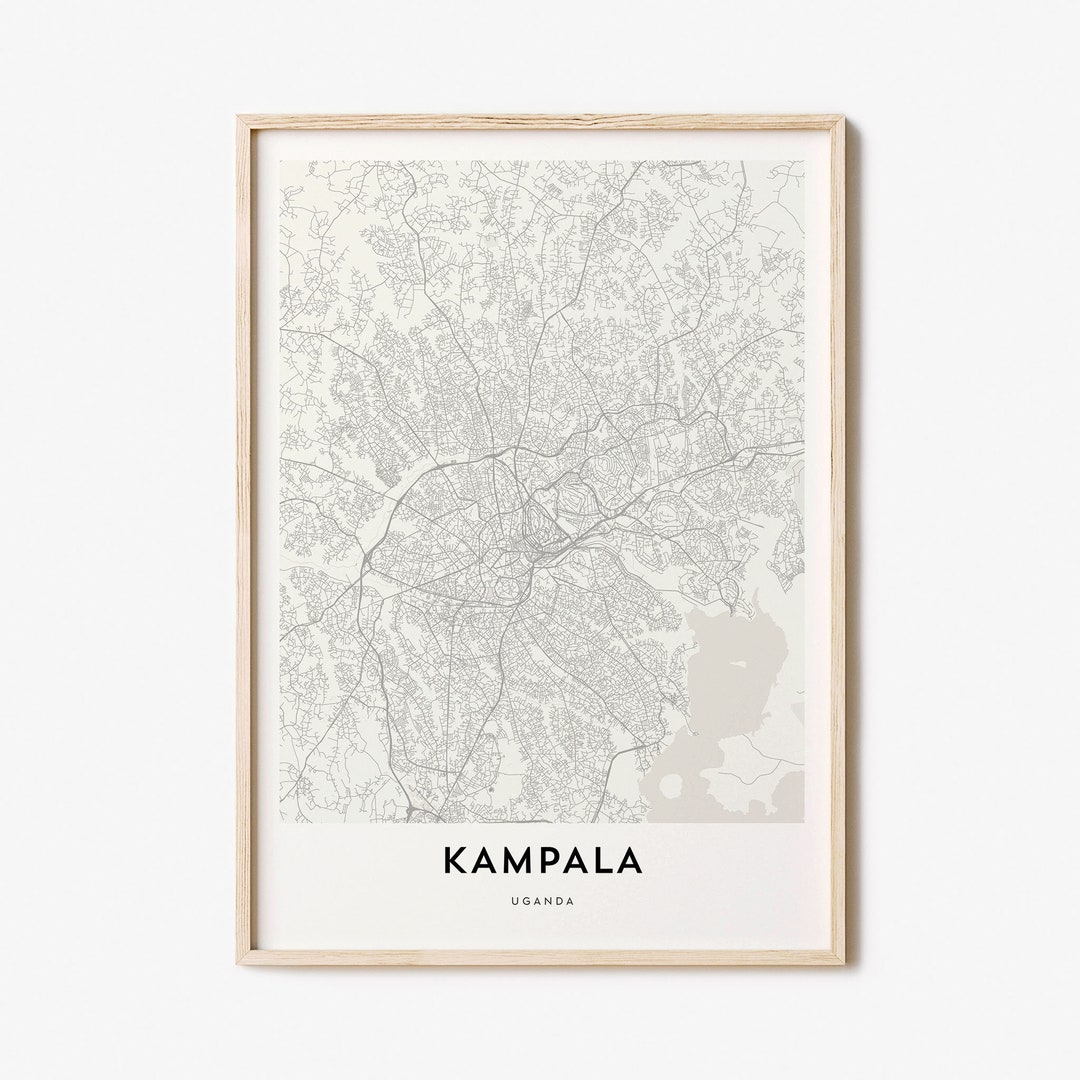 Map of Kampala, Kampala Map Print, Kampala Map Poster, City Map Print