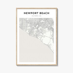 Newport Beach Map Poster, Newport Beach Map Print, Newport Beach Travel Wall Art, Newport Beach Personalized Map, California
