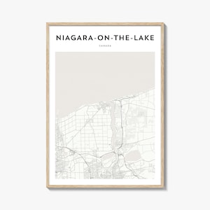 Poster mappa Niagara-on-the-Lake, stampa mappa Niagara-on-the-Lake, arte murale da viaggio Niagara-on-the-Lake, Canada