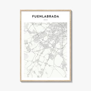 Fuenlabrada Karte Poster, Fuenlabrada Karte Druck, Fuenlabrada Reisewandkunst, Fuenlabrada personalisierte Karte, Spanien
