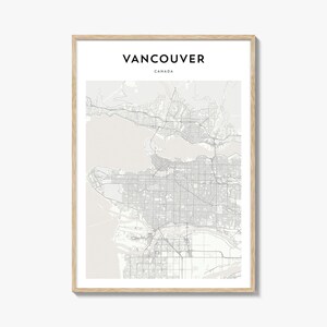 Vancouver Canada Map Poster, Vancouver Map Print, Vancouver Travel Wall Art, Vancouver Personalized Map,