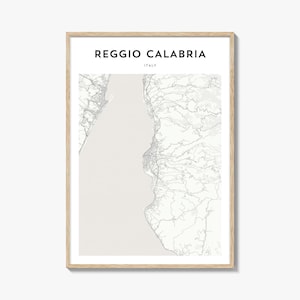 Reggio Calabria Map Poster, Reggio Calabria Map Print, Reggio Calabria Travel Wall Art, Reggio Calabria Personalized Map, Italy