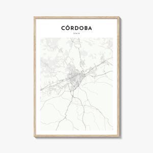 Cordoba Spanien Karte Poster, Cordoba Karte Drucken, Cordoba Reisewandkunst, Cordoba personalisierte Karte,