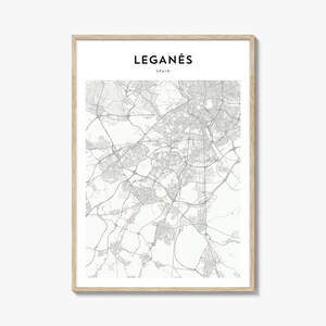 Leganes Karte Poster, Leganes Karte Druck, Leganes Reisewandkunst, Leganes personalisierte Karte, Spanien