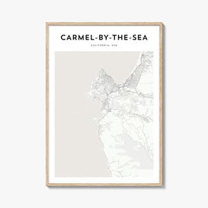 Carmel-by-the-Sea Karte Poster, Carmel-by-the-Sea Karte Druck, Carmel-by-the-Sea Reisewandkunst, Carmel-by-the-Sea personalisierte Karte, Kalifornien