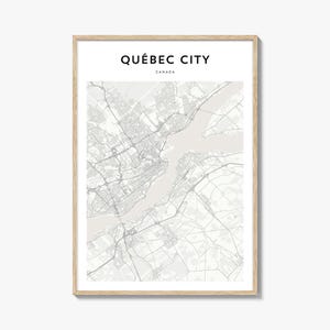 Cartaz do mapa da cidade de Quebec, impressão do mapa da cidade de Quebec, arte de parede de viagem da cidade de Quebec, mapa personalizado da cidade de Quebec, Canadá