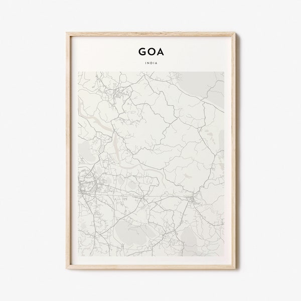 Goa Map Poster, Goa Map Print, Goa Personalized Map Art, Goa Wall Art, Goa Travel Poster, Travel Gift