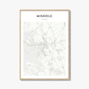 Miskolc Map Poster, Miskolc Map Print, Miskolc Travel Wall Art, Miskolc Personalized Map, Hungary