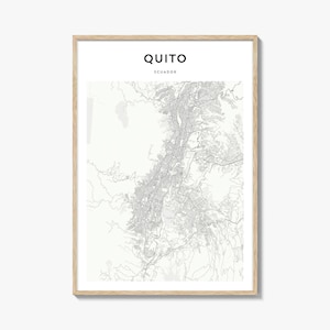 Quito Map Poster, Quito Map Print, Quito Travel Wall Art, Quito Personalized Map, Ecuador