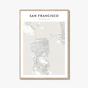 San Francisco Map Poster, San Francisco Map Print, San Francisco Travel Wall Art, San Francisco Personalized Map, California