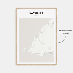 Sayulita Map Poster, Sayulita Map Print, Sayulita Travel Wall Art ...