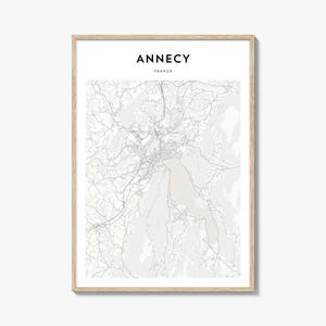 Annecy Map Poster, Annecy Map Print, Annecy Travel Wall Art, Annecy Personalized Map, France