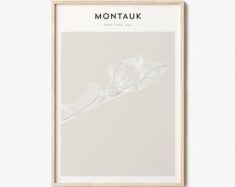 Montauk Map Poster, Montauk Map Print, Montauk Personalized Map Art, Montauk Wall Art, Montauk Travel Poster, Travel Gift