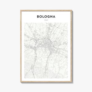Bologna Map Poster: Italy Travel Art Print
