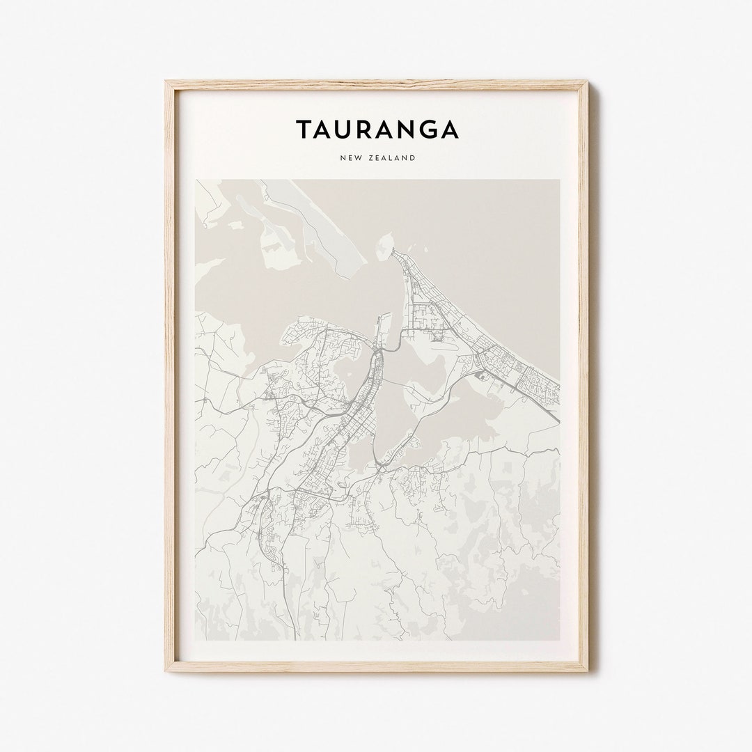 Tauranga Map Poster, Tauranga Map Print, Tauranga Personalized Map Art, Tauranga Wall Art