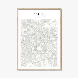 Berlin Map Poster, Berlin Map Print, Berlin Travel Wall Art, Berlin Personalized Map, Germany