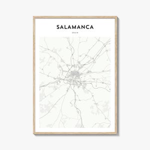 Salamanca Karte Poster, Salamanca Karte Druck, Salamanca Reisewandkunst, Salamanca personalisierte Karte, Spanien
