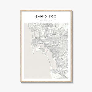 San Diego Karte Poster, San Diego Karte Druck, San Diego Reisewandkunst, San Diego personalisierte Karte, Kalifornien