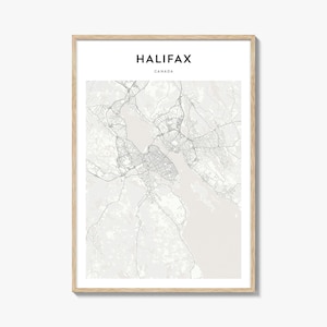 Halifax Map Poster, Halifax Map Print, Halifax Travel Wall Art, Halifax Personalized Map, Canada