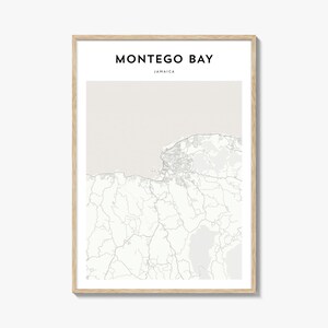 Montego Bay Karte Poster, Montego Bay Karte Druck, Montego Bay Reisewandkunst, Montego Bay personalisierte Karte, Jamaika