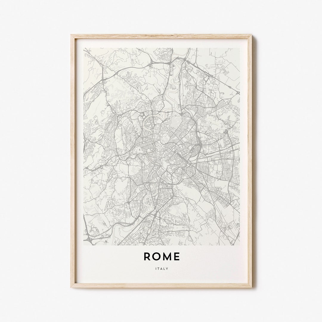 Map of Rome Rome Map Print Rome Map Poster City Map Print - Etsy Ireland