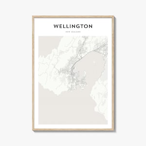 Cartaz do mapa de Wellington, impressão do mapa de Wellington, arte de parede de viagem de Wellington, mapa personalizado de Wellington, Nova Zelândia