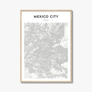 Mexico City Map Print, CDMX Poster, Mexico Wall Art, Ciudad de México  Street Decor