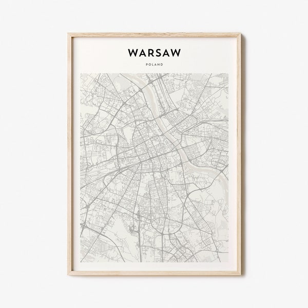 Warsaw Map Poster, Warsaw Map Print, Warsaw Personalized Map Art, Warsaw Wall Art, Warsaw Travel Poster, Travel Gift