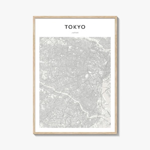 Tokyo Map Poster, Tokyo Map Print, Tokyo Travel Wall Art, Tokyo Personalized Map, Japan