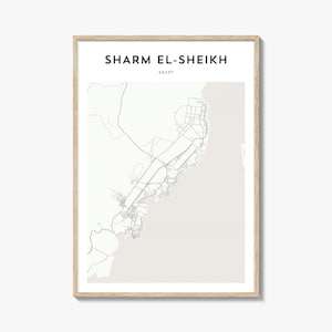 Sharm el-Sheikh Map Poster, Sharm el-Sheikh Map Print, Sharm el-Sheikh Travel Wall Art, Sharm el-Sheikh Personalized Map, Egypt