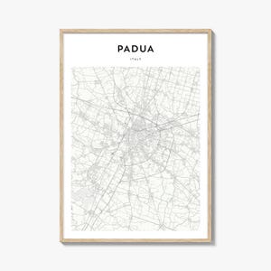 Padua Map Poster, Padua Map Print, Padua Travel Wall Art, Padua Personalized Map, Italy