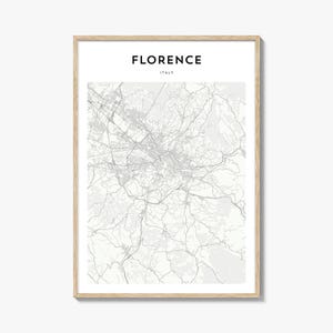 Florence Map Poster, Florence Map Print, Florence Travel Wall Art, Florence Personalized Map, Italy