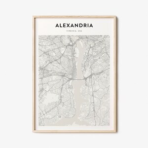 Alexandria Map Poster, Alexandria Map Print, Alexandria Personalized Map Art, Alexandria Wall Art, Alexandria Travel Poster, Travel Gift