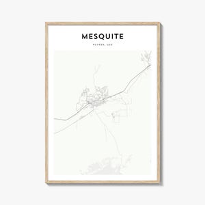 Mesquite Karte Poster, Mesquite Karte Druck, Mesquite Reisewandkunst, Mesquite personalisierte Karte, Nevada