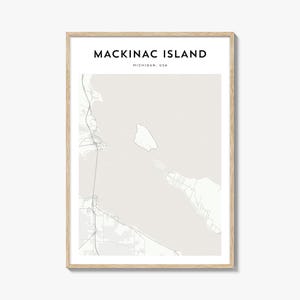 Mackinac Island Karte Poster, Mackinac Island Karte Druck, Mackinac Island Reisewandkunst, Mackinac Island personalisierte Karte, Mich