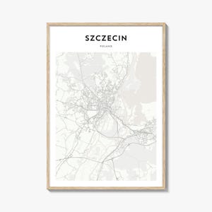 Szczecin Map Poster, Szczecin Map Print, Szczecin Travel Wall Art, Szczecin Personalized Map, Poland