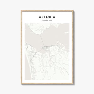Astoria Oregon Map Poster, Astoria Map Print, Astoria Travel Wall Art, Astoria Personalized Map,