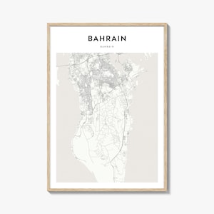 Cartaz do mapa do Bahrein, impressão do mapa do Bahrein, arte de parede de viagem do Bahrein, mapa personalizado do Bahrein, Bahrein