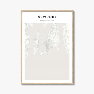 Newport Map Poster, Newport Map Print, Newport Travel Wall Art, Newport Personalized Map, Rhode Island